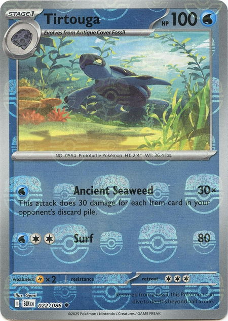 Tirtouga (Master Ball Pattern) - SV: Black Bolt Pokémon trading card