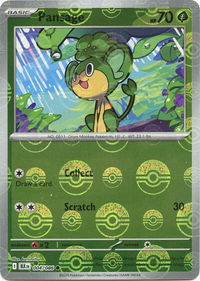 Pansage (Poke Ball Pattern) - SV: Black Bolt (BLK) #004/086 - Common Pokémon Trading Card