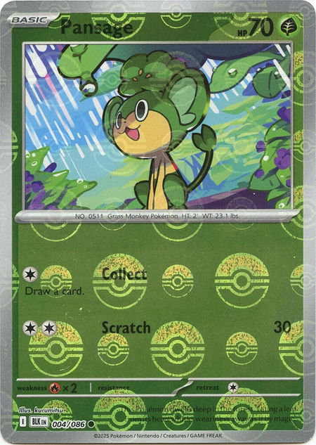 Pansage (Poke Ball Pattern) - SV: Black Bolt Pokémon trading card