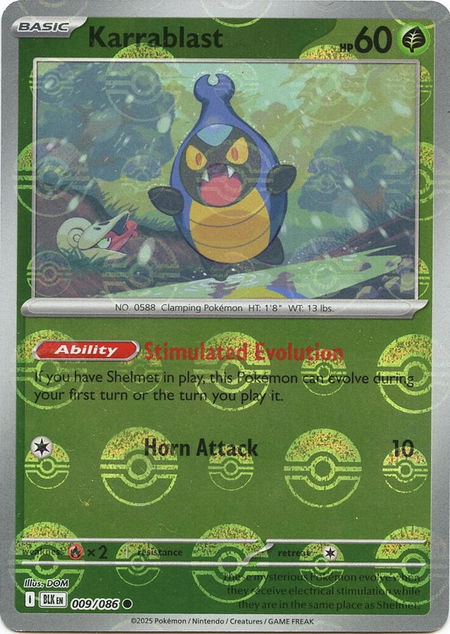 Karrablast (Poke Ball Pattern) - SV: Black Bolt Pokémon trading card