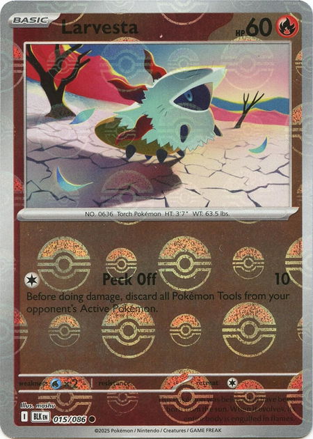 Larvesta (Poke Ball Pattern) - SV: Black Bolt Pokémon trading card