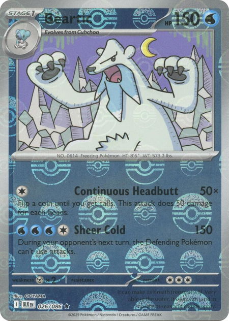 Beartic (Poke Ball Pattern) - SV: Black Bolt Pokémon trading card