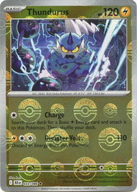 Thundurus (Poke Ball Pattern) - SV: Black Bolt (BLK) #033/086 - Rare Pokémon Trading Card