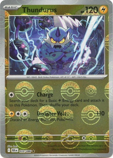 Thundurus (Poke Ball Pattern) - SV: Black Bolt Pokémon trading card