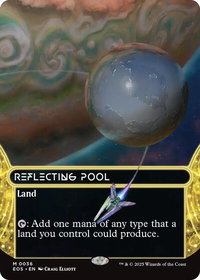 Reflecting Pool (0036) (Borderless) - Edge of Eternities: Stellar Sights (EOS) #36 - Mythic Magic: The Gathering Trading Card