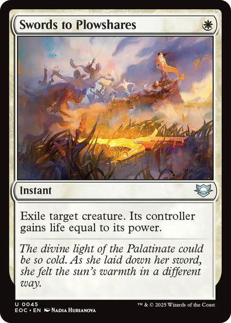 Swords to Plowshares - Commander: Edge of Eternities Magic: The Gathering trading card