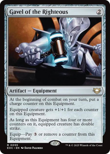 Gavel of the Righteous - Commander: Edge of Eternities Magic: The Gathering trading card