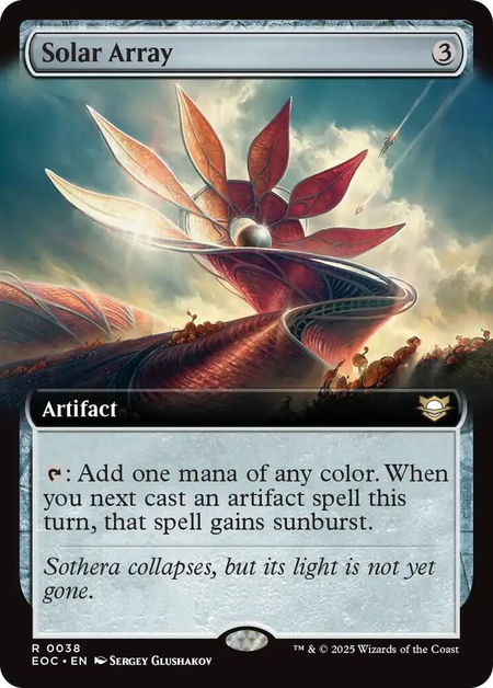 Solar Array (Extended Art) - Commander: Edge of Eternities Magic: The Gathering trading card
