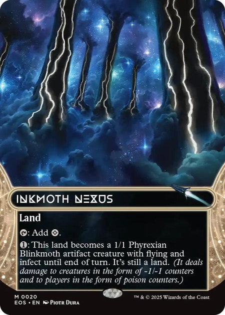 Inkmoth Nexus (0020) (Borderless) - Edge of Eternities: Stellar Sights Magic: The Gathering trading card