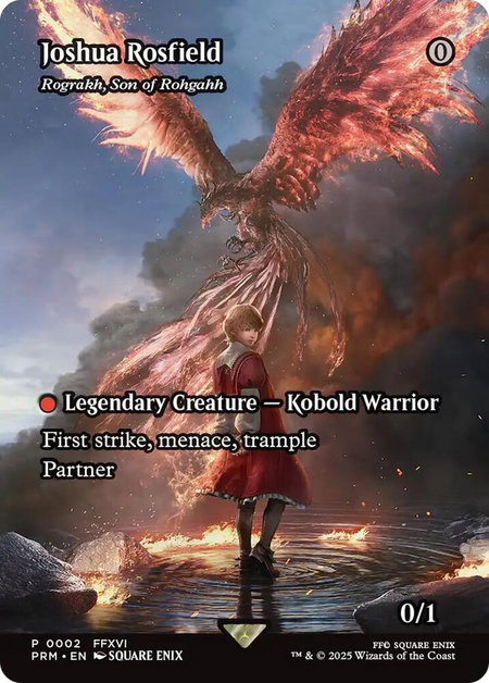 Joshua Rosfield - Rograkh, Son of Rohgahh (Borderless) trading card from MagicFest Cards Joshua Rosfield - Rograkh, Son of Rohgahh (Borderless) - MagicFest Cards Magic: The Gathering trading card