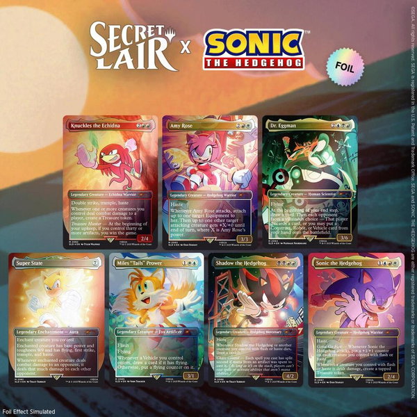 Secret Lair x Sonic the Hedgehog Superdrop: Friends & Foes (Rainbow Foil) - Secret Lair Drop Series Magic: The Gathering trading card