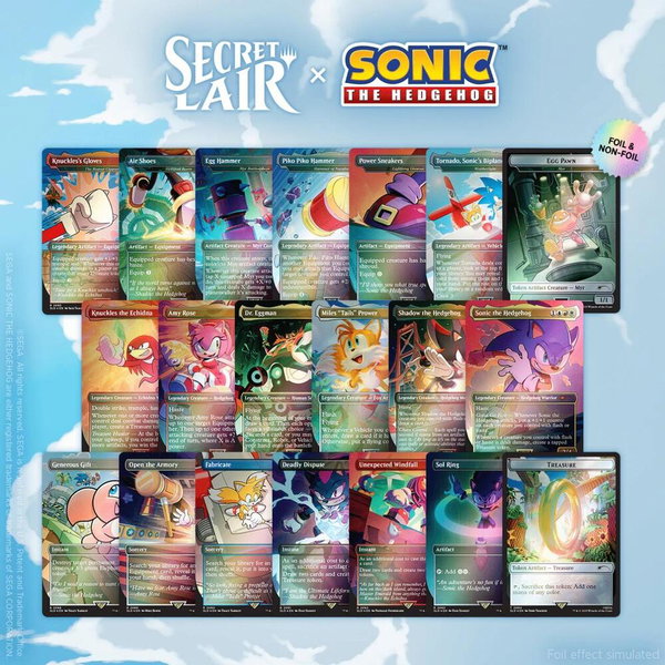 Secret Lair x Sonic the Hedgehog Superdrop: Super Sonic Bundle (Rainbow Foil) - Secret Lair Drop Series Magic: The Gathering trading card
