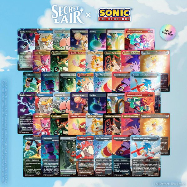 Secret Lair x Sonic the Hedgehog Superdrop: Sonic 100% Complete Bundle trading card from Secret Lair Drop Series Secret Lair x Sonic the Hedgehog Superdrop: Sonic 100% Complete Bundle - Secret Lair Drop Series Magic: The Gathering trading card