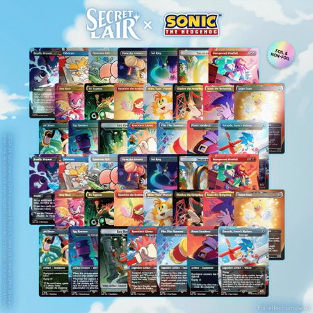 Secret Lair x Sonic the Hedgehog Superdrop: Sonic 100% Complete Bundle trading card from Secret Lair Drop Series Secret Lair x Sonic the Hedgehog Superdrop: Sonic 100% Complete Bundle - Secret Lair Drop Series Magic: The Gathering trading card