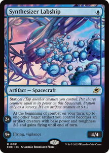 Synthesizer Labship - Edge of Eternities (EOE) #81 - Rare Magic: The Gathering Trading Card