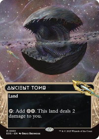 Ancient Tomb (0001) (Borderless) - Edge of Eternities: Stellar Sights (EOS) #1 - Mythic Magic: The Gathering Trading Card