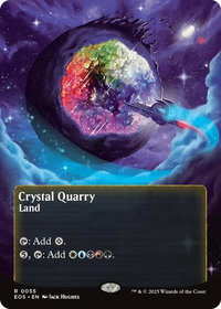 Crystal Quarry (0055) (Borderless) - Edge of Eternities: Stellar Sights (EOS) #55 - Rare Magic: The Gathering Trading Card