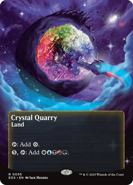 Crystal Quarry (0055) (Borderless) - Edge of Eternities: Stellar Sights Magic: The Gathering trading card