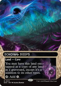 Echoing Deeps (0013) (Borderless) - Edge of Eternities: Stellar Sights (EOS) #13 - Rare Magic: The Gathering Trading Card