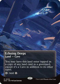 Echoing Deeps (0058) (Borderless) - Edge of Eternities: Stellar Sights (EOS) #58 - Rare Magic: The Gathering Trading Card