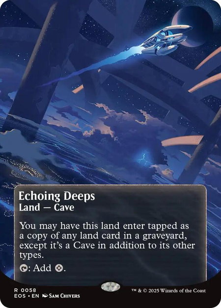 Echoing Deeps (0058) (Borderless) - Edge of Eternities: Stellar Sights Magic: The Gathering trading card