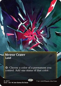 Meteor Crater (0071) (Borderless) - Edge of Eternities: Stellar Sights (EOS) #71 - Rare Magic: The Gathering Trading Card