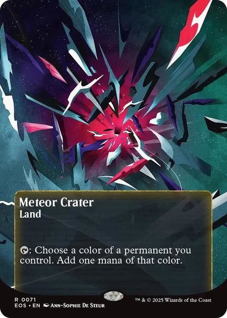 Meteor Crater (0071) (Borderless) - Edge of Eternities: Stellar Sights Magic: The Gathering trading card