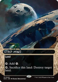 Strip Mine (0040) (Borderless) - Edge of Eternities: Stellar Sights (EOS) #40 - Mythic Magic: The Gathering Trading Card