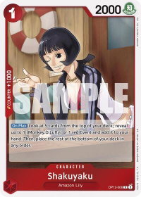 Shakuyaku - Legacy of the Master (OP12) #OP12-006 - Rare One Piece Trading Card