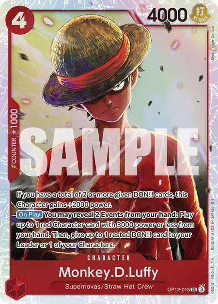 Monkey.D.Luffy trading card from Legacy of the Master Monkey.D.Luffy - Legacy of the Master One Piece trading card