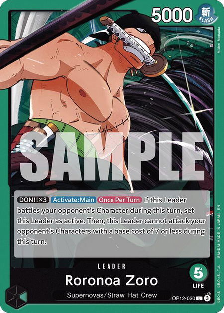 Roronoa Zoro (020) - Legacy of the Master One Piece trading card