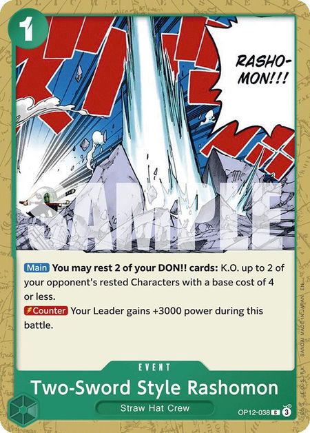 Two-Sword Style Rashomon - Legacy of the Master One Piece trading card