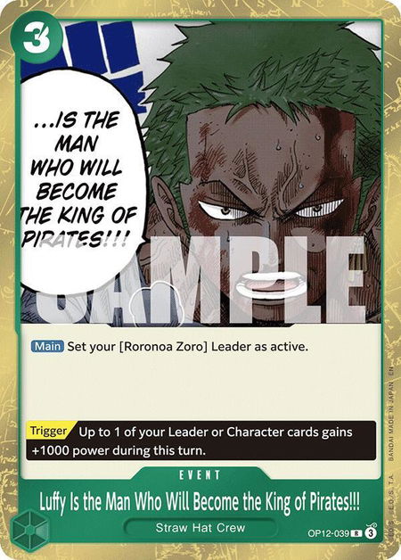 Luffy Is the Man Who Will Become the King of Pirates!!! - Legacy of the Master One Piece trading card