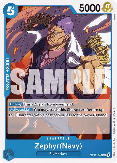 Zephyr(Navy) - Legacy of the Master One Piece trading card