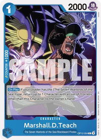 Marshall.D.Teach - Legacy of the Master (OP12) #OP12-054 - Common One Piece Trading Card