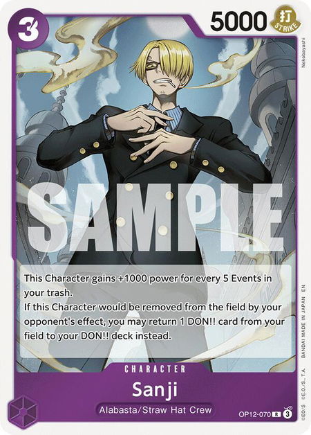 Sanji (070) - Legacy of the Master One Piece trading card