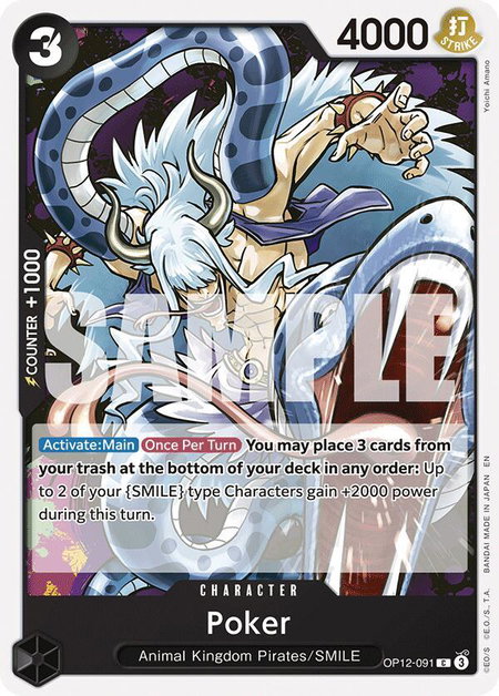 Poker trading card from Legacy of the Master Poker - Legacy of the Master One Piece trading card