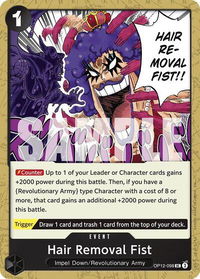 Hair Removal Fist - Legacy of the Master (OP12) #OP12-098 - Uncommon One Piece Trading Card