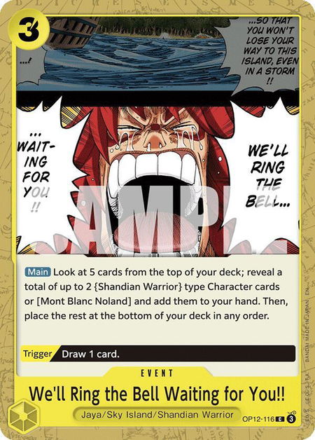 We'll Ring the Bell Waiting for You!! - Legacy of the Master One Piece trading card