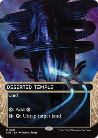 Deserted Temple (0011) (Borderless) - Edge of Eternities: Stellar Sights (EOS) #11 - Mythic Magic: The Gathering Trading Card