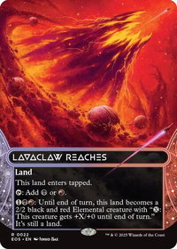 Lavaclaw Reaches (0022) (Borderless) - Edge of Eternities: Stellar Sights (EOS) #22 - Rare Magic: The Gathering Trading Card