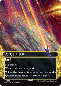 Lotus Field (0023) (Borderless) - Edge of Eternities: Stellar Sights (EOS) #23 - Mythic Magic: The Gathering Trading Card