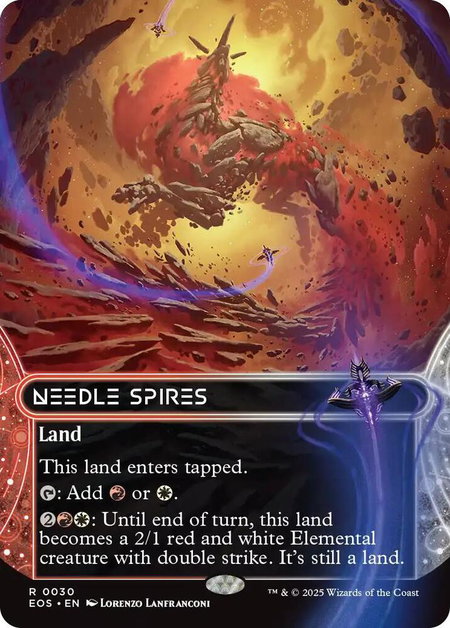 Needle Spires (0030) (Borderless) - Edge of Eternities: Stellar Sights Magic: The Gathering trading card