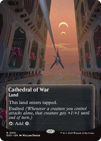 Cathedral of War (0051) (Borderless) - Edge of Eternities: Stellar Sights (EOS) #51 - Rare Magic: The Gathering Trading Card