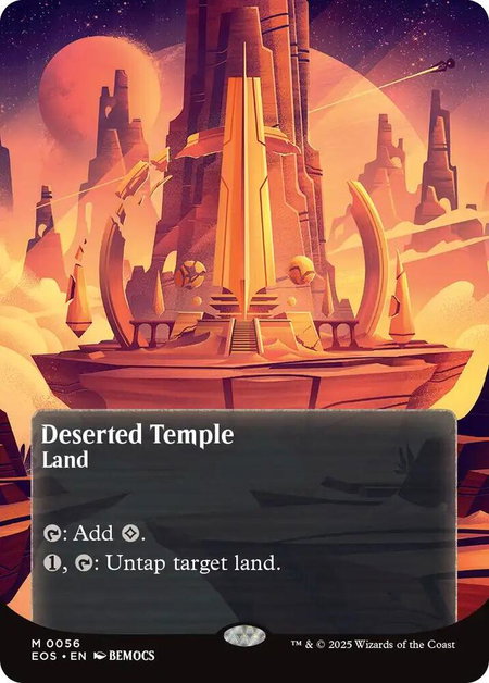 Deserted Temple (0056) (Borderless) - Edge of Eternities: Stellar Sights Magic: The Gathering trading card