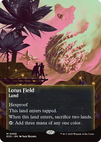 Lotus Field (0068) (Borderless) - Edge of Eternities: Stellar Sights (EOS) #68 - Mythic Magic: The Gathering Trading Card