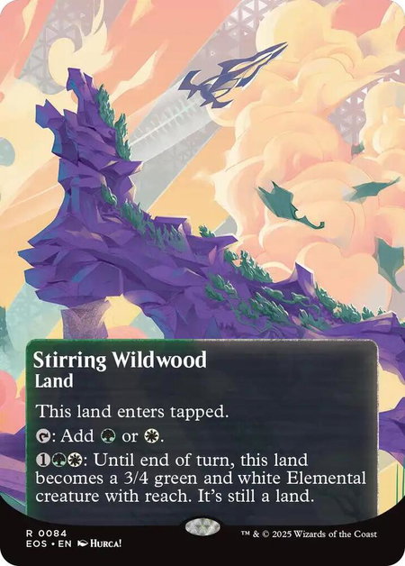 Stirring Wildwood (0084) (Borderless) - Edge of Eternities: Stellar Sights Magic: The Gathering trading card