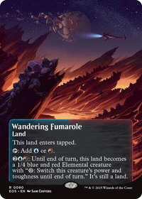 Wandering Fumarole (0090) (Borderless) - Edge of Eternities: Stellar Sights (EOS) #90 - Rare Magic: The Gathering Trading Card