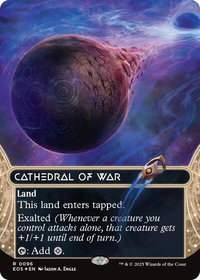 Cathedral of War (0096) (Borderless) (Galaxy Foil) - Edge of Eternities: Stellar Sights (EOS) #96 - Rare Magic: The Gathering Trading Card