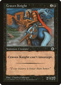 Craven Knight - Portal (POR) #85 - Common Magic: The Gathering Trading Card